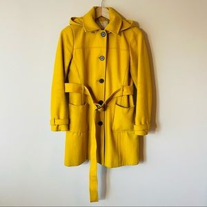 Banan Republic Wool Hooded Coat with Belt